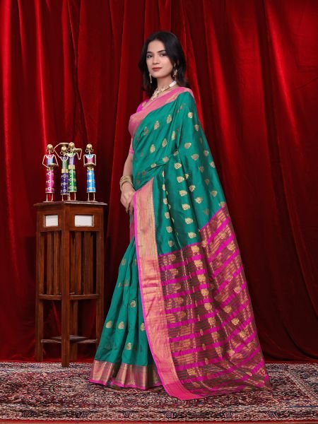 Ready to Wear Jacquard Pure Silk Saree Ready To Wear Sarees