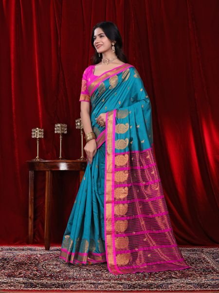 Ready to Wear Jacquard Pure Silk Saree Ready To Wear Sarees