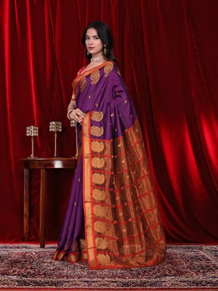 Ready to Wear Jacquard Pure Silk Saree Ready To Wear Sarees