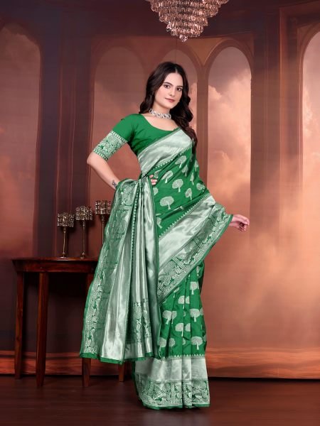 Ready to Wear Jacquard Pure Silk Saree Ready To Wear Sarees