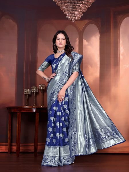 Ready to Wear Jacquard Pure Silk Saree Ready To Wear Sarees