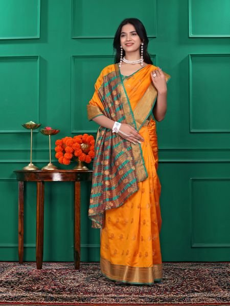 Ready to Wear Jacquard Pure Silk Saree Ready To Wear Sarees