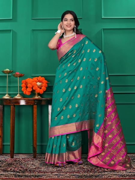 Ready to Wear Jacquard Pure Silk Saree Ready To Wear Sarees
