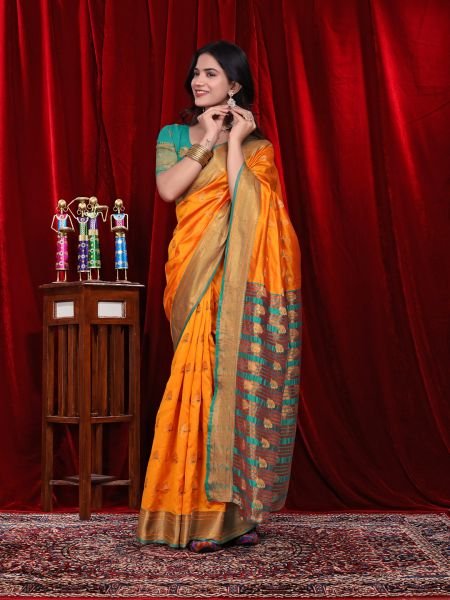 Ready to Wear Jacquard Pure Silk Saree Ready To Wear Sarees