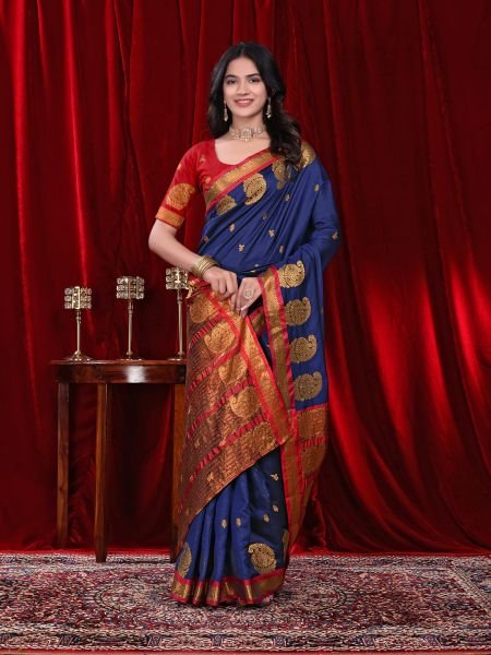 Ready to Wear Jacquard Pure Silk Saree Ready To Wear Sarees