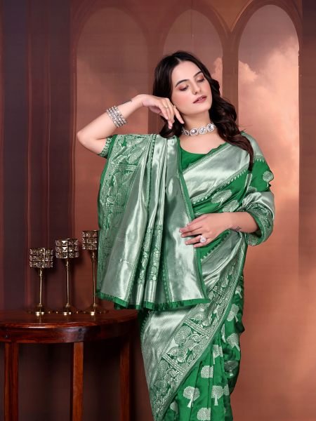 Ready to Wear Jacquard Pure Silk Saree Ready To Wear Sarees