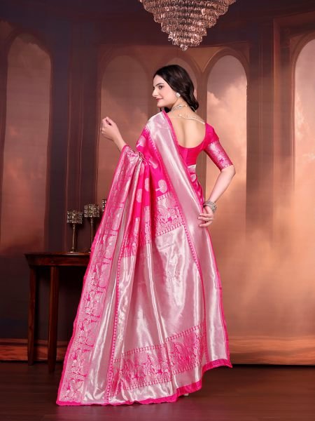 Ready to Wear Jacquard Pure Silk Saree Ready To Wear Sarees