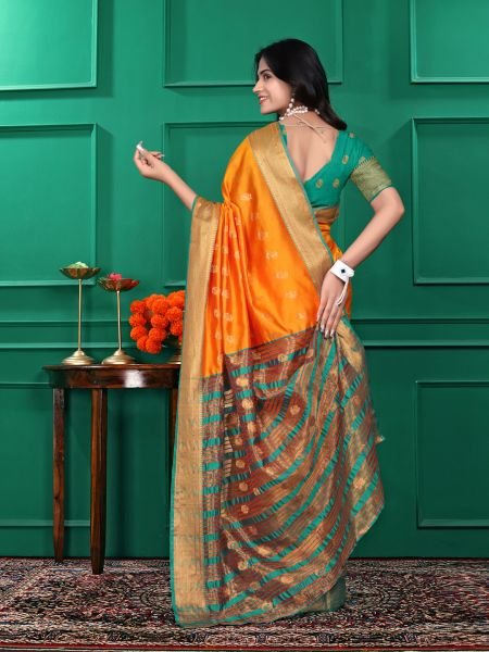 Ready to Wear Jacquard Pure Silk Saree Ready To Wear Sarees