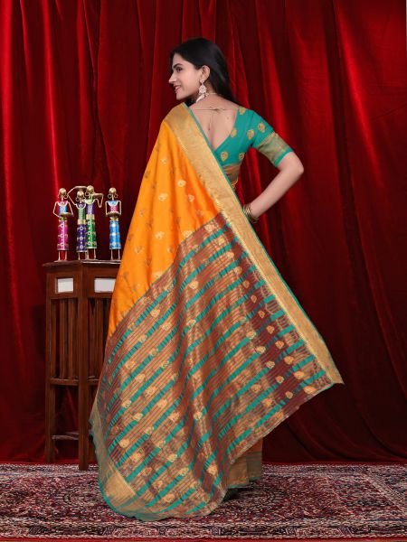 Ready to Wear Jacquard Pure Silk Saree Ready To Wear Sarees