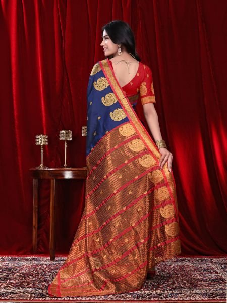 Ready to Wear Jacquard Pure Silk Saree Ready To Wear Sarees