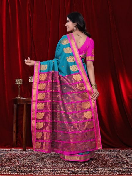 Ready to Wear Jacquard Pure Silk Saree Ready To Wear Sarees
