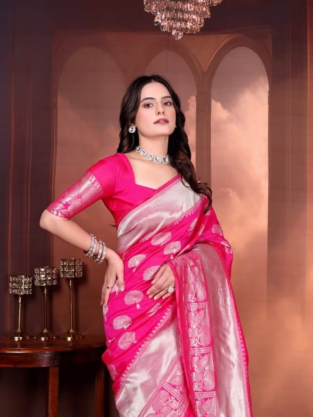 Ready to Wear Jacquard Pure Silk Saree Ready To Wear Sarees
