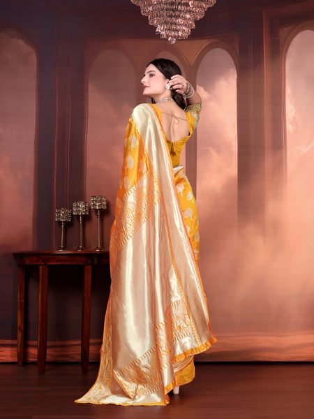 Ready to Wear Jacquard Pure Silk Saree Ready To Wear Sarees
