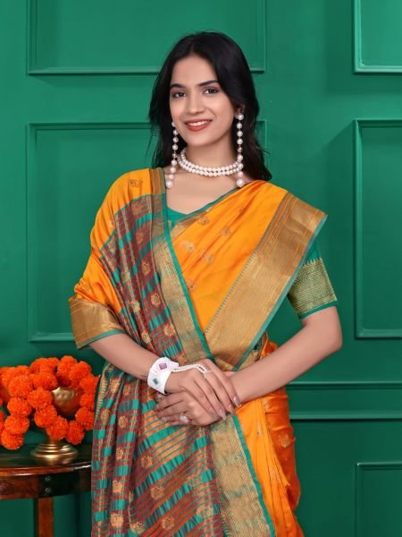 Ready to Wear Jacquard Pure Silk Saree Ready To Wear Sarees