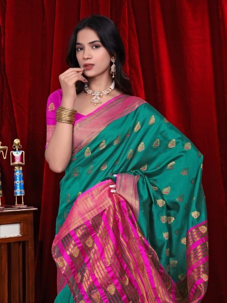 Ready to Wear Jacquard Pure Silk Saree Ready To Wear Sarees