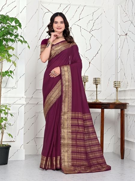 Ready to Wear Jacquard Saree in Crepe Banarasi Fabric Ready To Wear Sarees