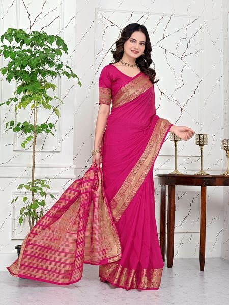 Ready to Wear Jacquard Saree in Crepe Banarasi Fabric Ready To Wear Sarees