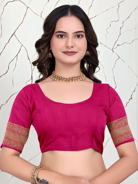 Ready to Wear Jacquard Saree in Crepe Banarasi Fabric Ready To Wear Sarees