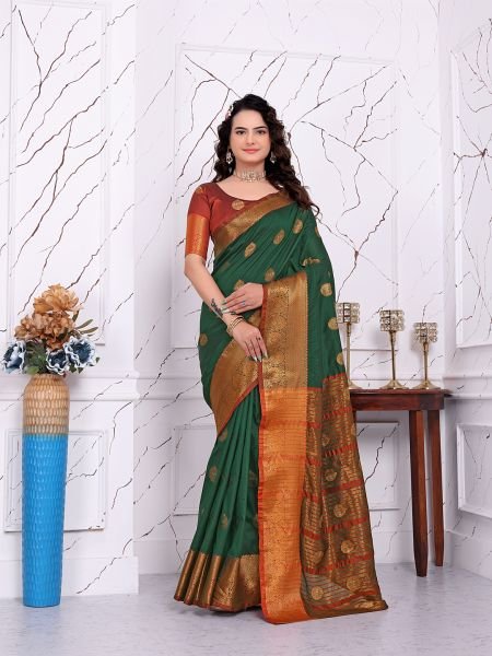 Ready to Wear Pure Banarasi Silk Saree with Jacquard   Woven Weaving Work Ready To Wear Sarees