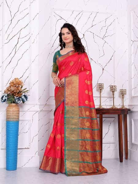 Ready to Wear Pure Banarasi Silk Saree with Jacquard   Woven Weaving Work Ready To Wear Sarees
