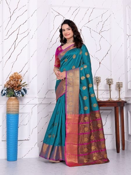 Ready to Wear Pure Banarasi Silk Saree with Jacquard   Woven Weaving Work Ready To Wear Sarees