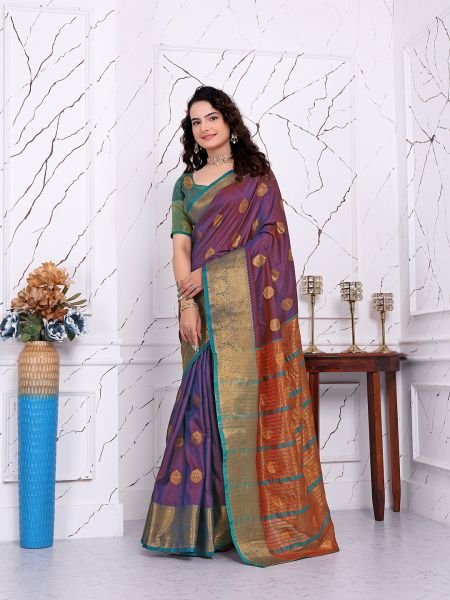 Ready to Wear Pure Banarasi Silk Saree with Jacquard   Woven Weaving Work Ready To Wear Sarees