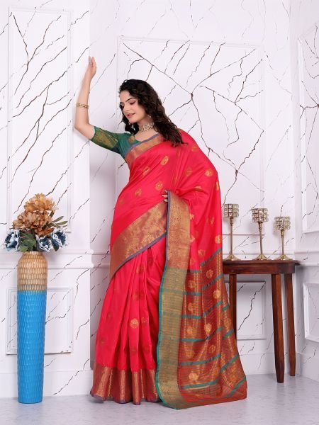 Ready to Wear Pure Banarasi Silk Saree with Jacquard   Woven Weaving Work Ready To Wear Sarees