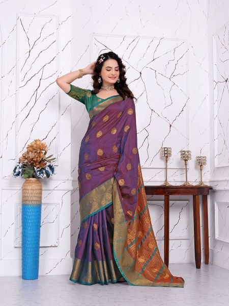 Ready to Wear Pure Banarasi Silk Saree with Jacquard   Woven Weaving Work Ready To Wear Sarees