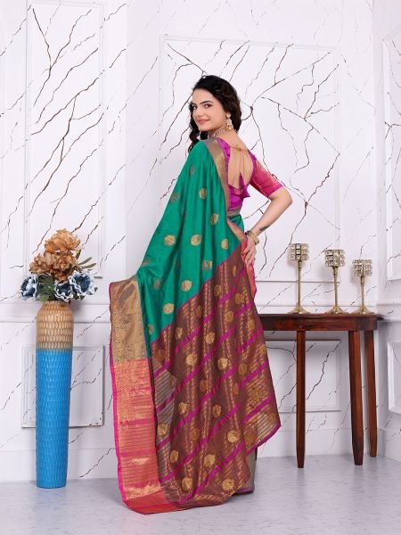 Ready to Wear Pure Banarasi Silk Saree with Jacquard   Woven Weaving Work Ready To Wear Sarees