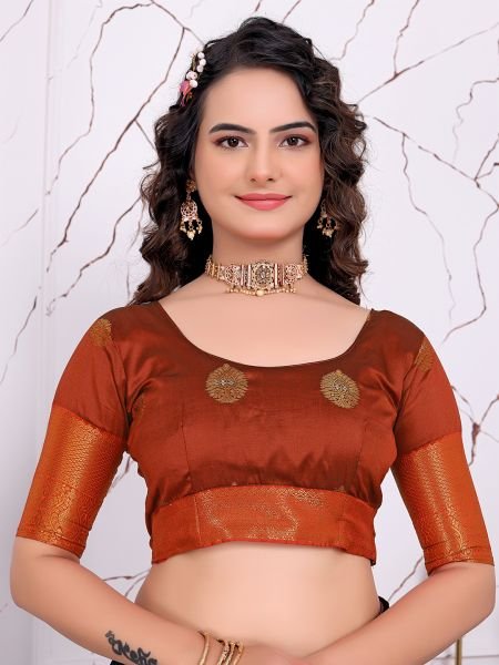 Ready to Wear Pure Banarasi Silk Saree with Jacquard   Woven Weaving Work Ready To Wear Sarees