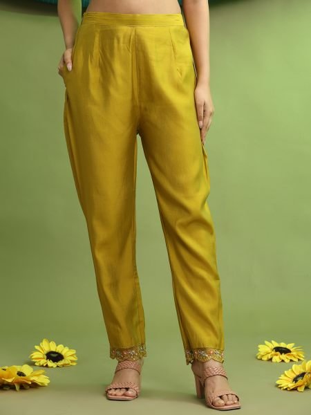 Roman Silk Embroidered Hand Work Kurta Pant Set with Dupatta – Elegant Women’s Ethnic Wear Kurta Sets