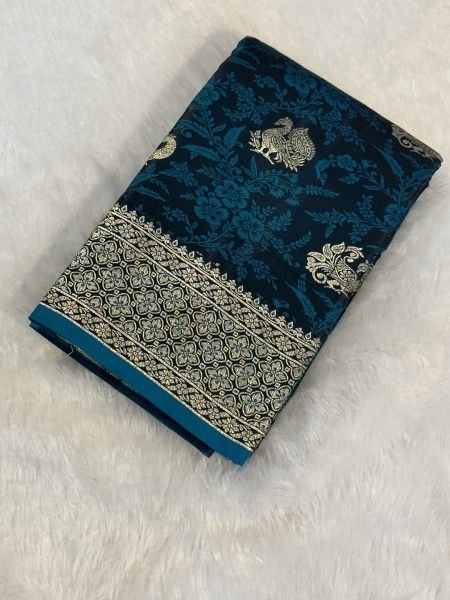 Satin Banarasi Silk Woven Saree Daily Deals