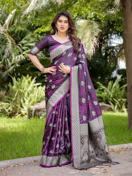Satin Banarasi Silk Woven Saree Banarasi Sarees