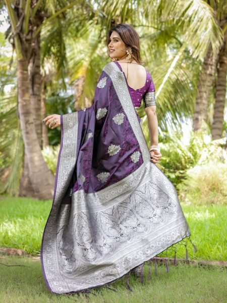Satin Banarasi Silk Woven Saree Banarasi Sarees