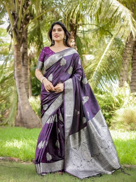 Satin Banarasi Silk Woven Saree Banarasi Sarees