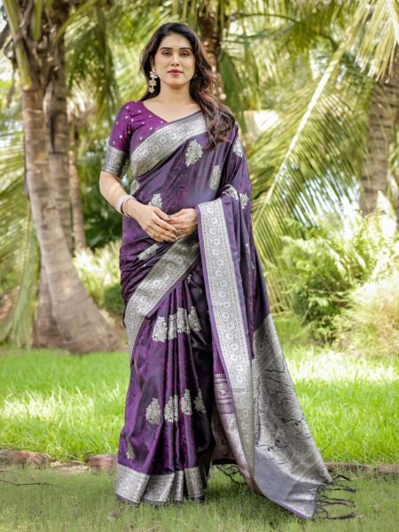Satin Banarasi Silk Woven Saree Banarasi Sarees