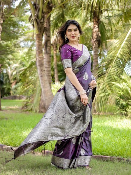 Satin Banarasi Silk Woven Saree Banarasi Sarees