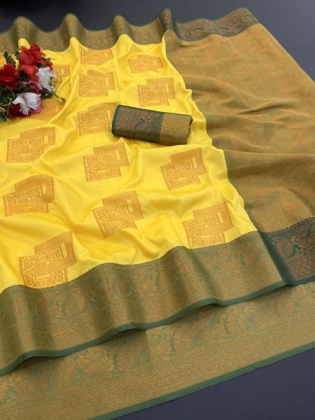 Woven Kanjivaram Soft Silk Copper Rich Pallu Saree Daily Deals