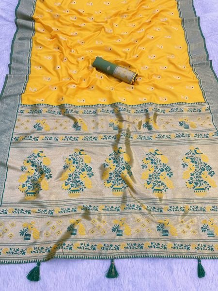 Woven Pure Silk Heavy Rich Pallu Paithani Saree Sale