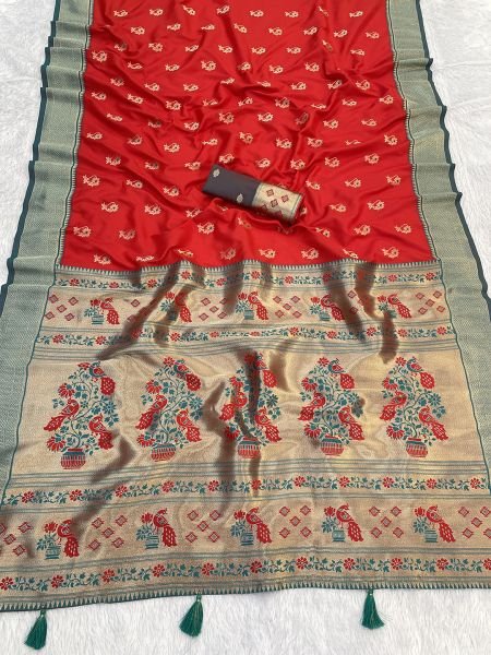 Woven Pure Silk Heavy Rich Pallu Paithani Saree Sale