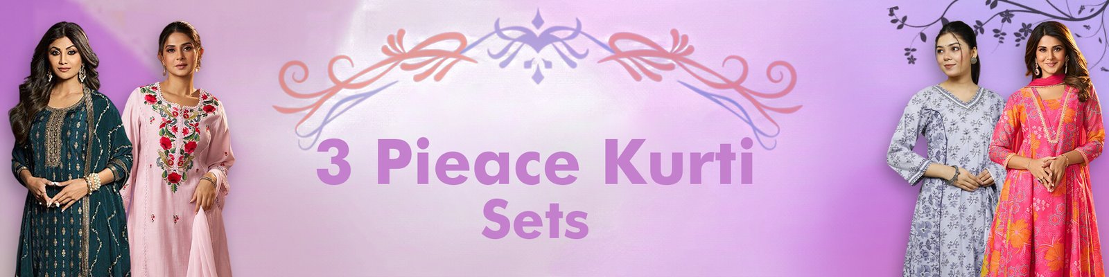  3 Piece Kurti Set Manufacturer in Surat 